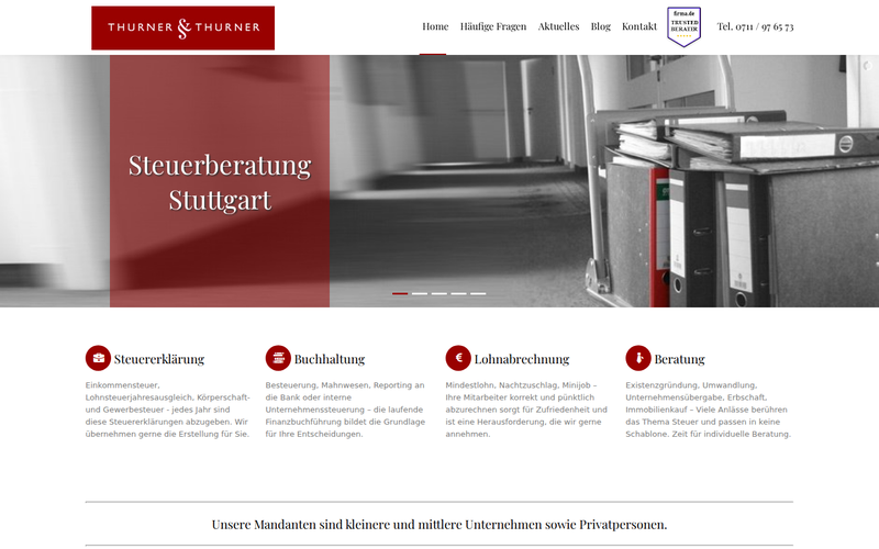Screenshot der aktuellen Website kanzlei-thurner.de